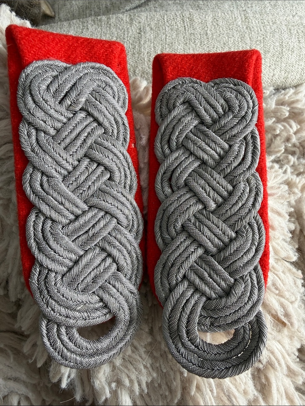 WWII German Flak Artillery Senior Officer Tunic Shoulder Boards